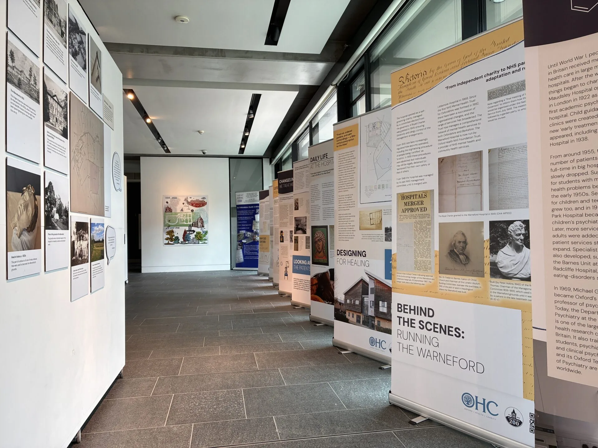 An image showing the material on display at the exhibition.
