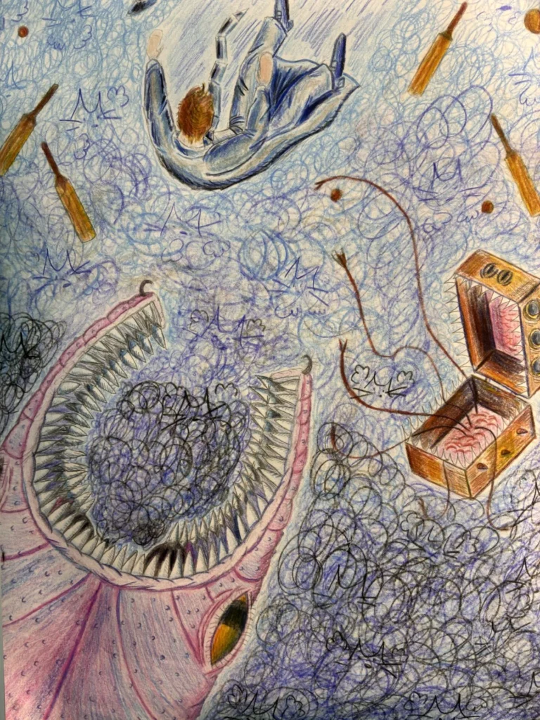 Images showing a selection of artwork created by Oxford Brookes University students.