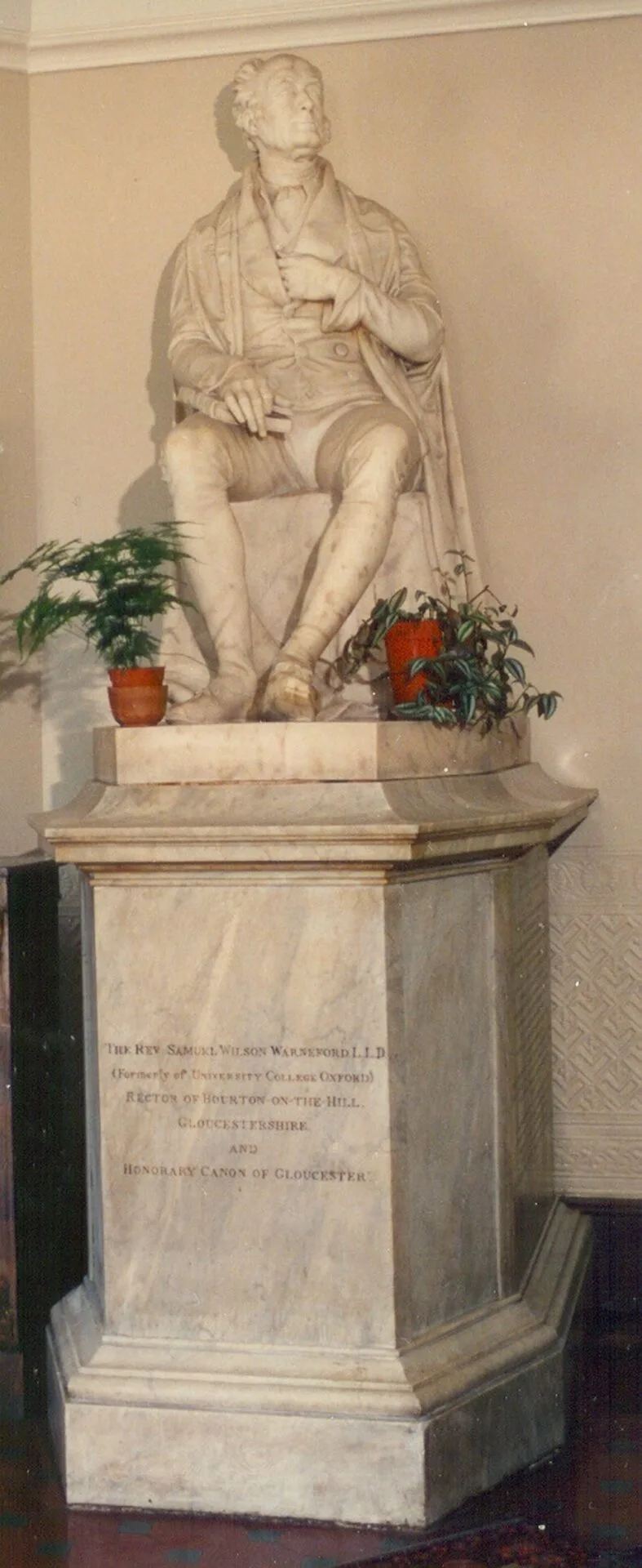 Statue of Samuel Warneford, currently standing in the Warneford Hospital’s Reception, carved by Peter Hollins in 1849.
Credit: Oxfordshire History Centre POX0582907