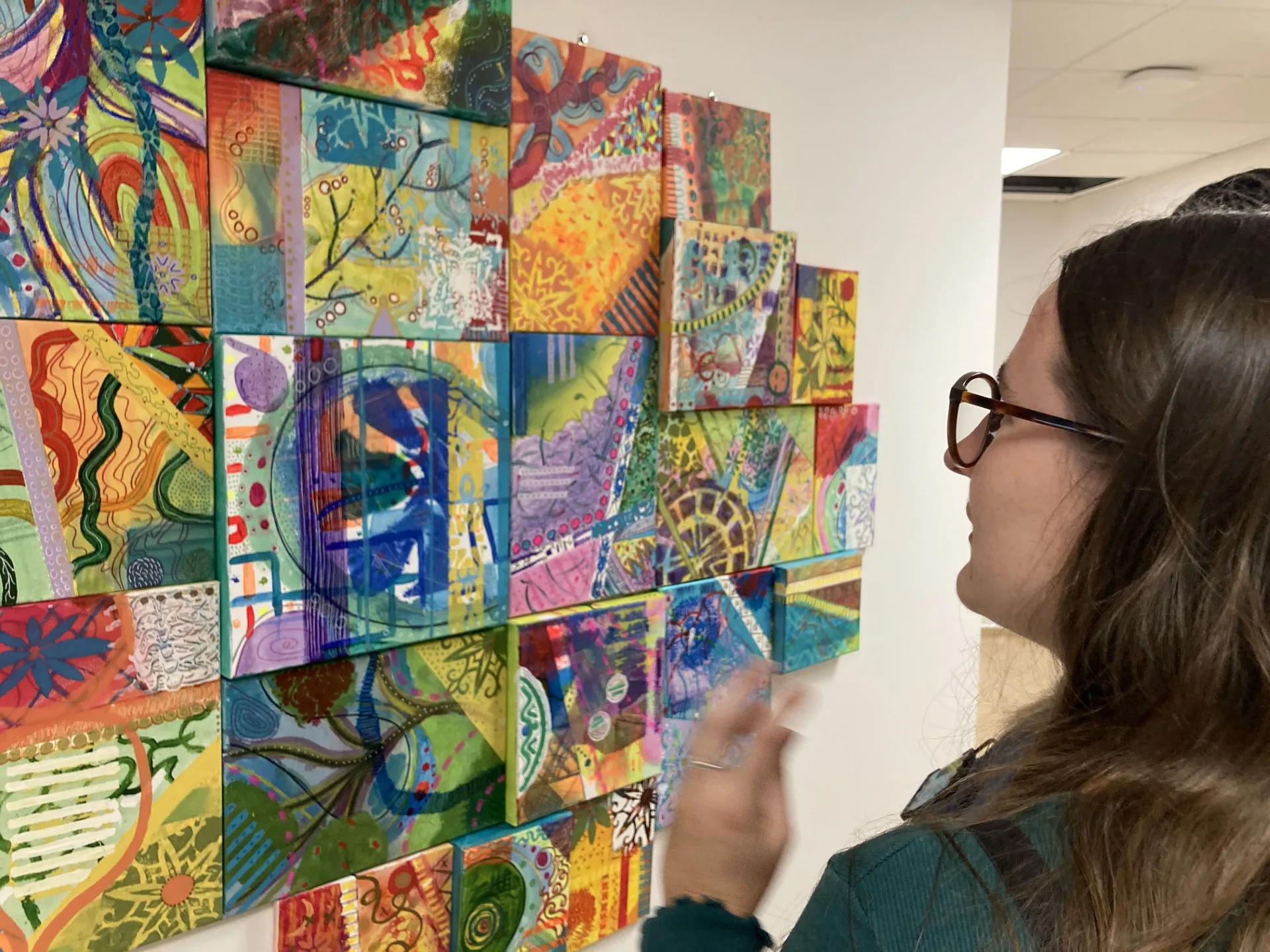 
Artwork created by Rachel Barbaresi on the wall of the reception area in the Meadow Unit. Credit: Tom Cox